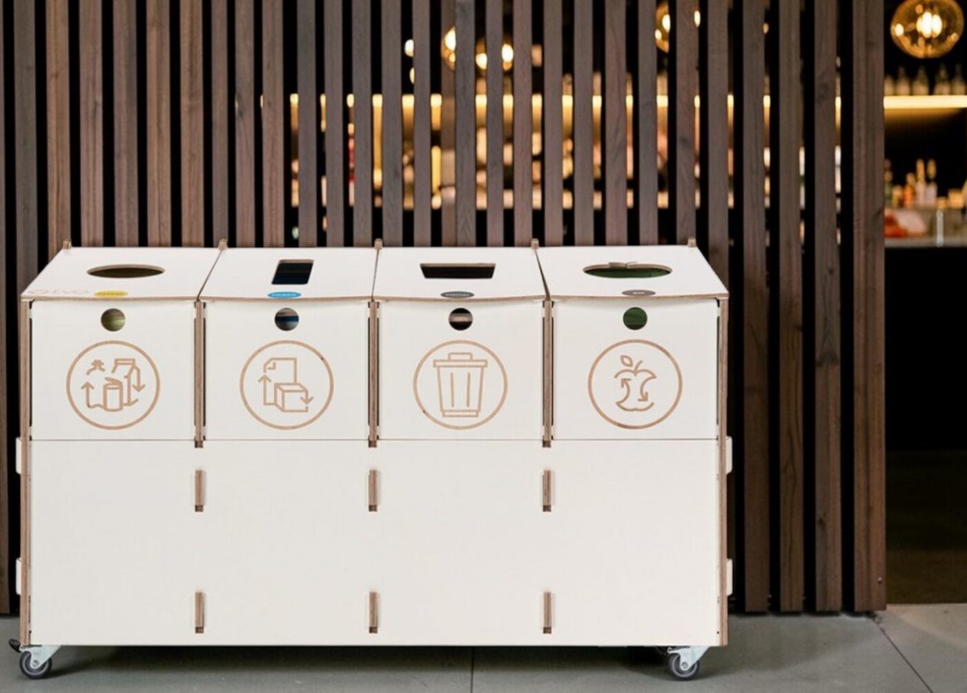 Hotel Bar Recycling Bin for Waste Sorting in hotel bars and hospitality venues.