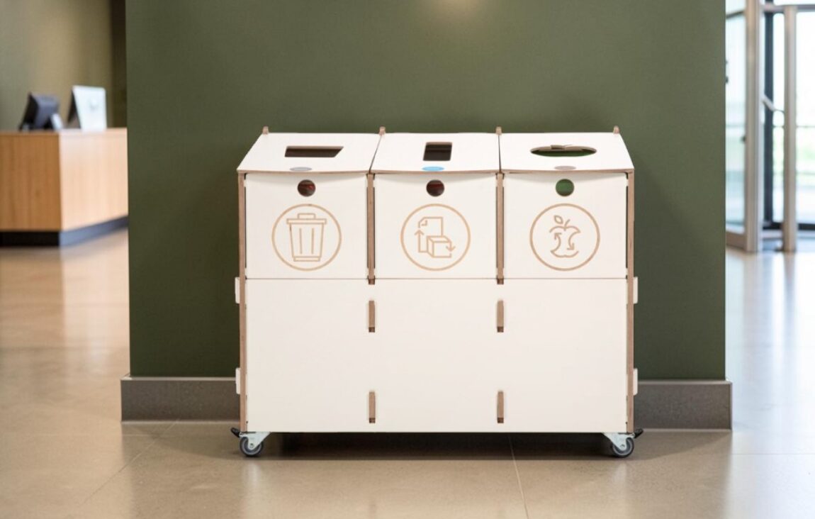 Hotel Lobby Recycling Bin for Waste Sorting in hotel lobbies and reception areas.