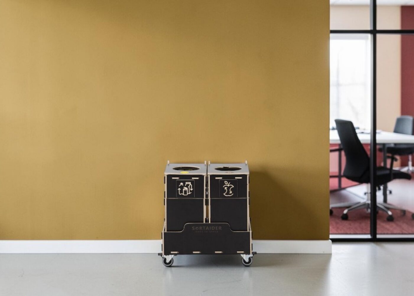 Individual Workspace Recycling Bin for efficient waste sorting at personal workspaces, offices and professional working environments.