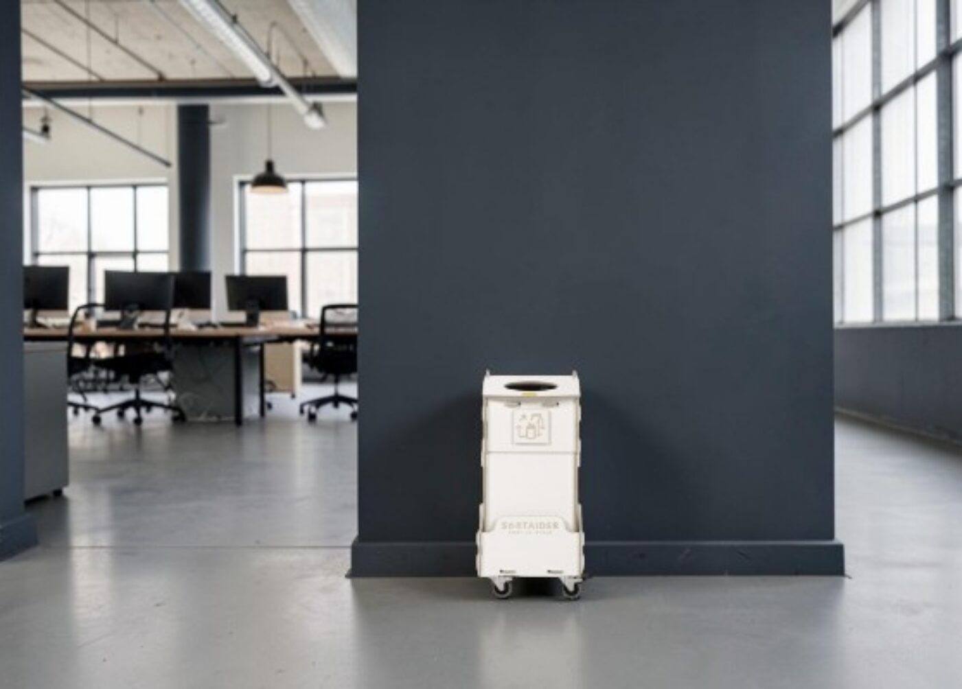 IT Office Recycling Bin for efficient waste sorting in IT departments, technology offices and professional workspaces.