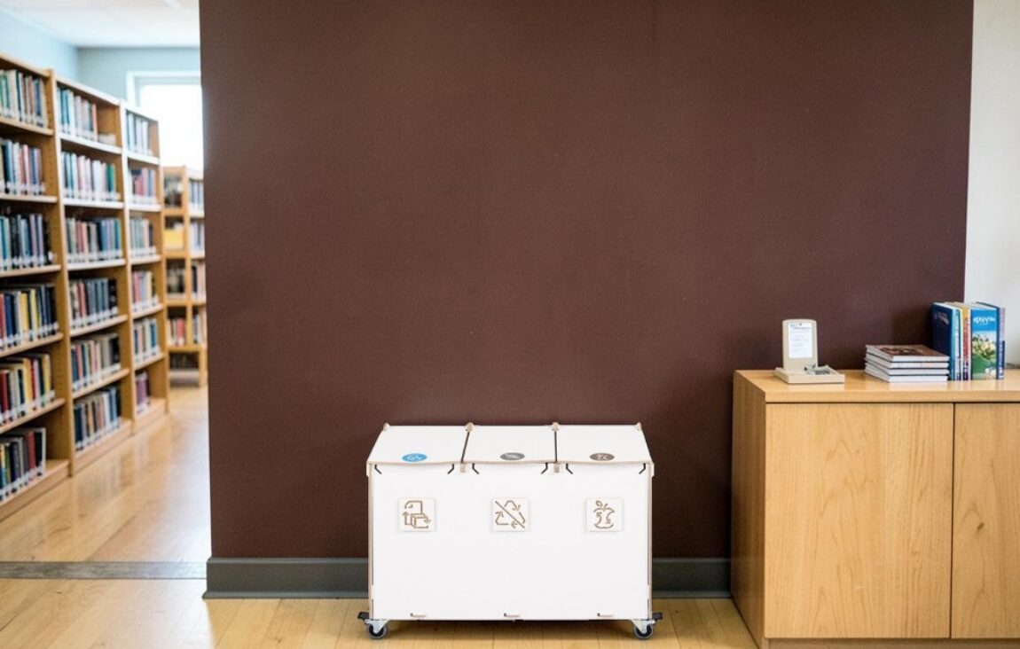 Library Recycling Bin for Waste Sorting in libraries, reading rooms and educational learning spaces.