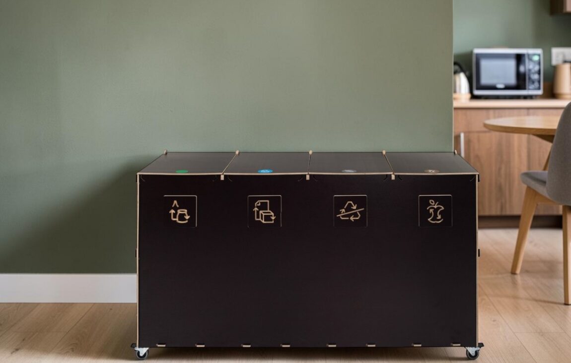 Lunch Room Recycling Bin for Waste Sorting in lunch rooms, staff dining areas and educational facilities.