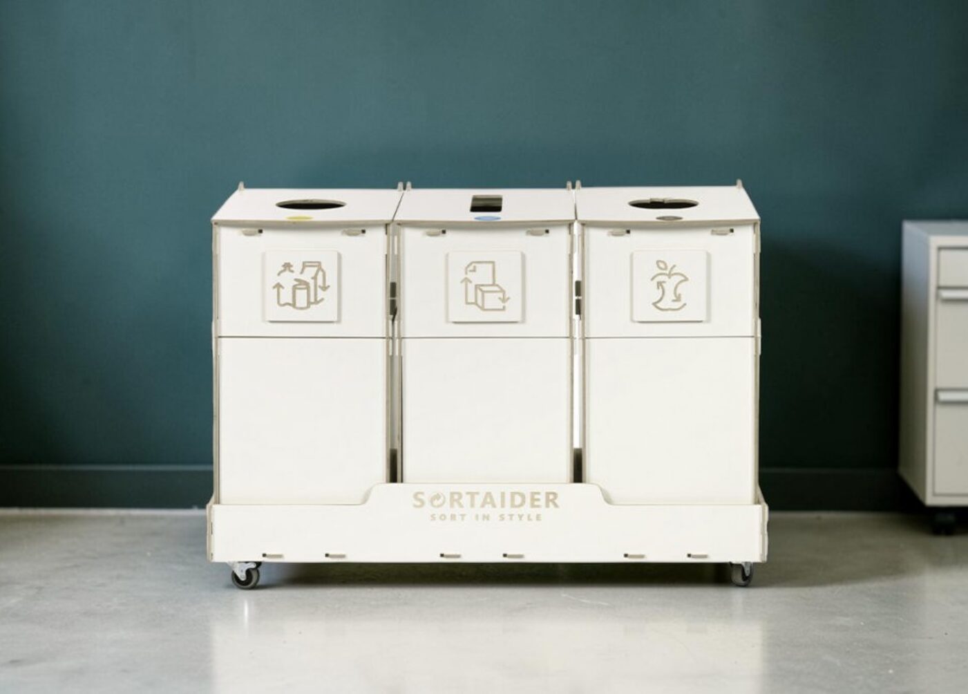 Medium Office Recycling Bin for Waste Sorting in medium offices, shared workplaces and business environments.