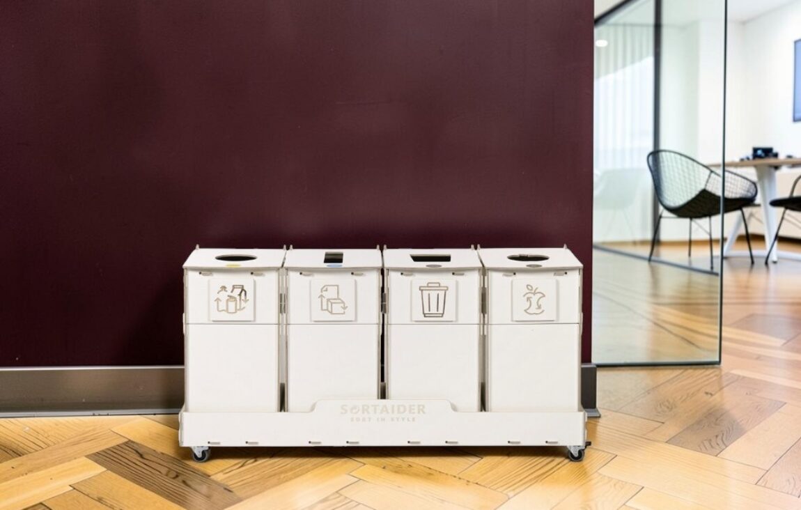 Meeting Room Recycling Bin for Waste Sorting in meeting rooms, conference rooms and collaboration spaces.