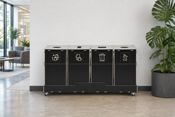 Sustainable office recycling hub