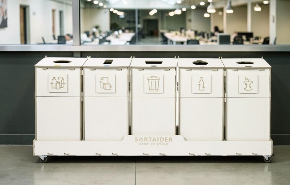 Modern Office Recycling Bin for Waste Sorting in modern offices, flexible workplaces and contemporary business spaces.