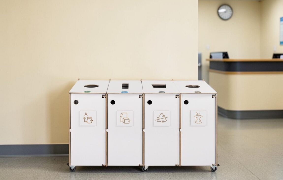 Nurses' Station Recycling Bin for Waste Sorting in nurses' stations, hospital wards and healthcare facilities.