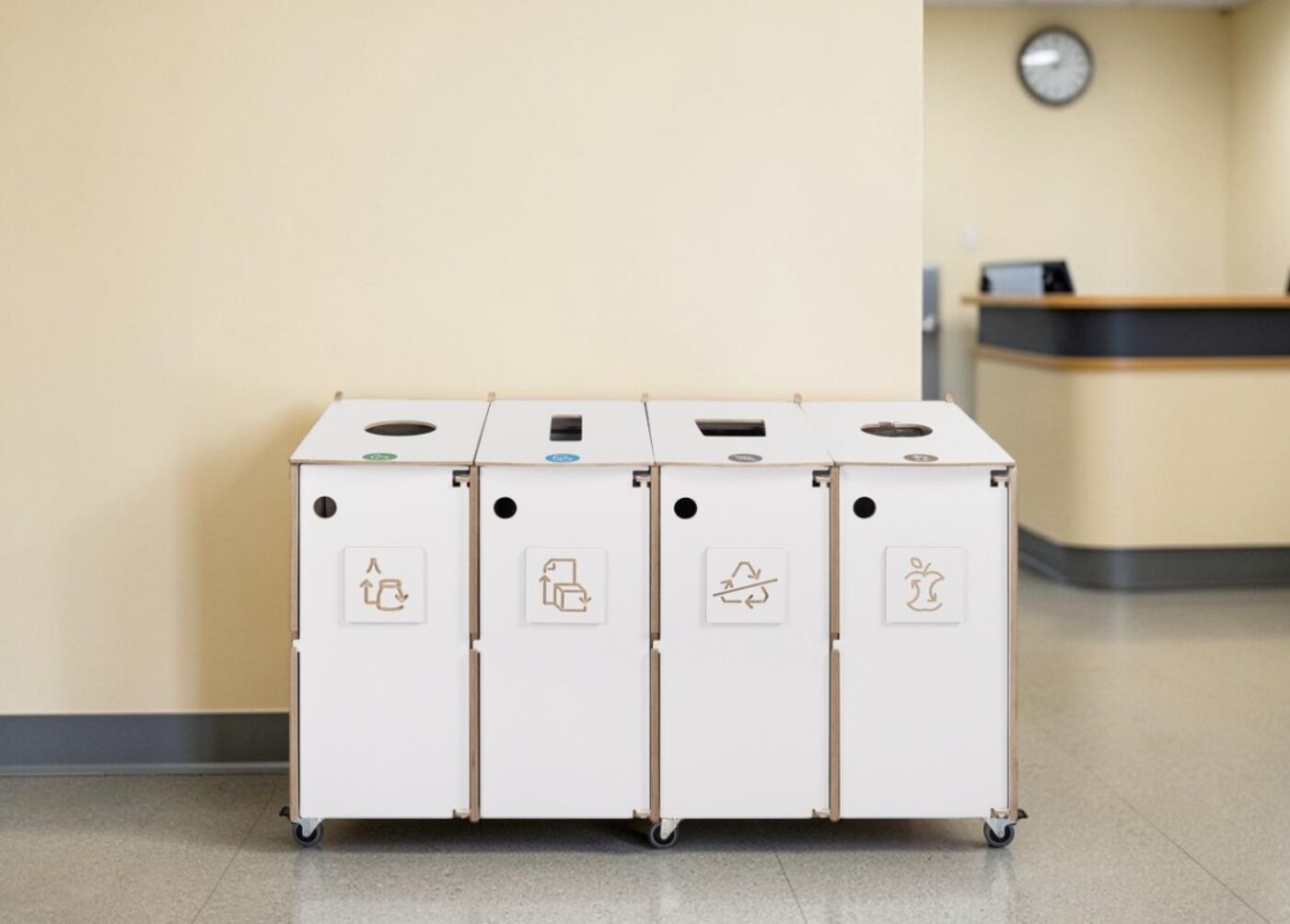 Nurses' Station Recycling Bin for Waste Sorting in nurses' stations, hospital wards and healthcare facilities.