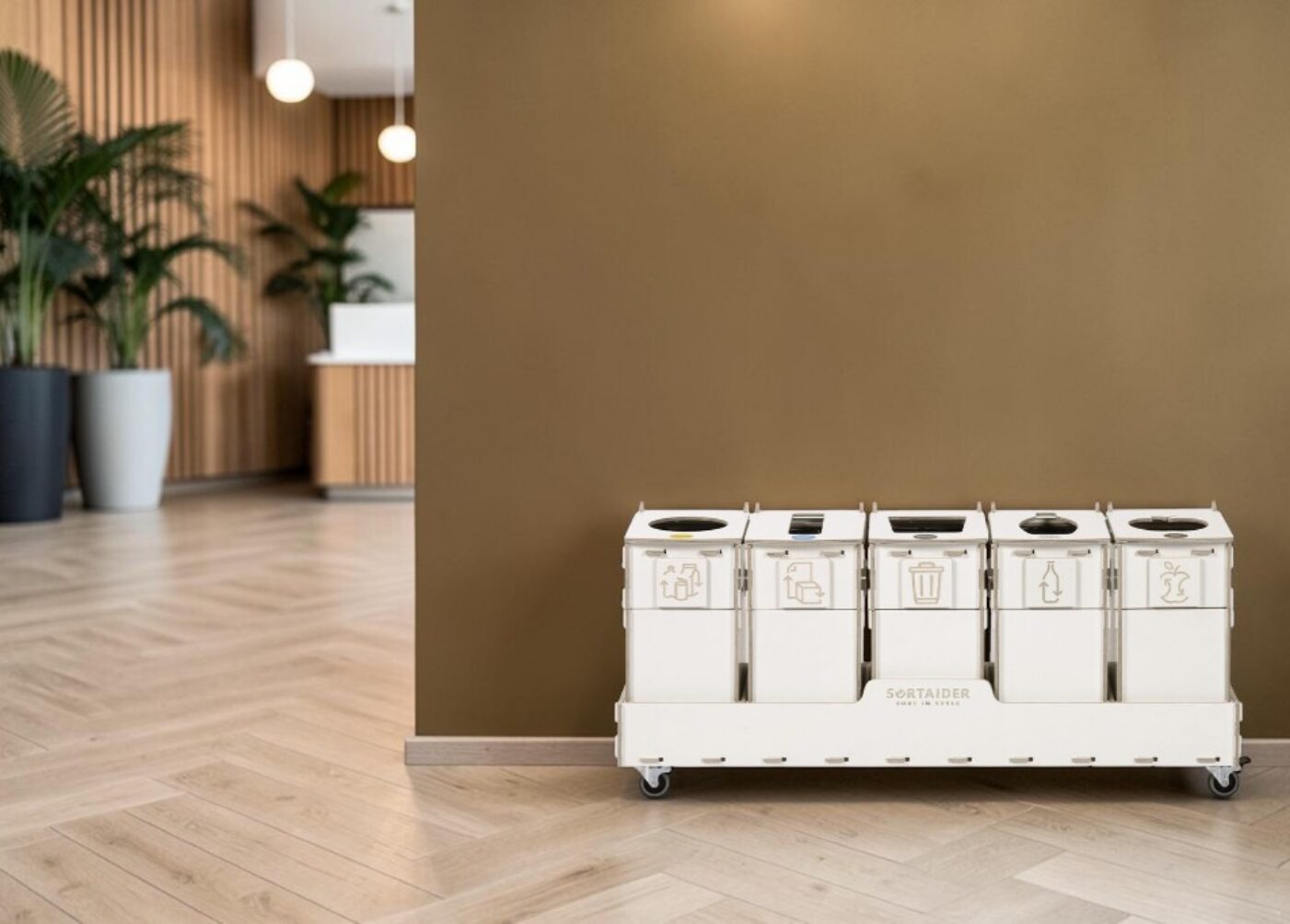 Office Entrance Recycling Bin for efficient waste sorting in office entrances, reception areas and workplace access points.