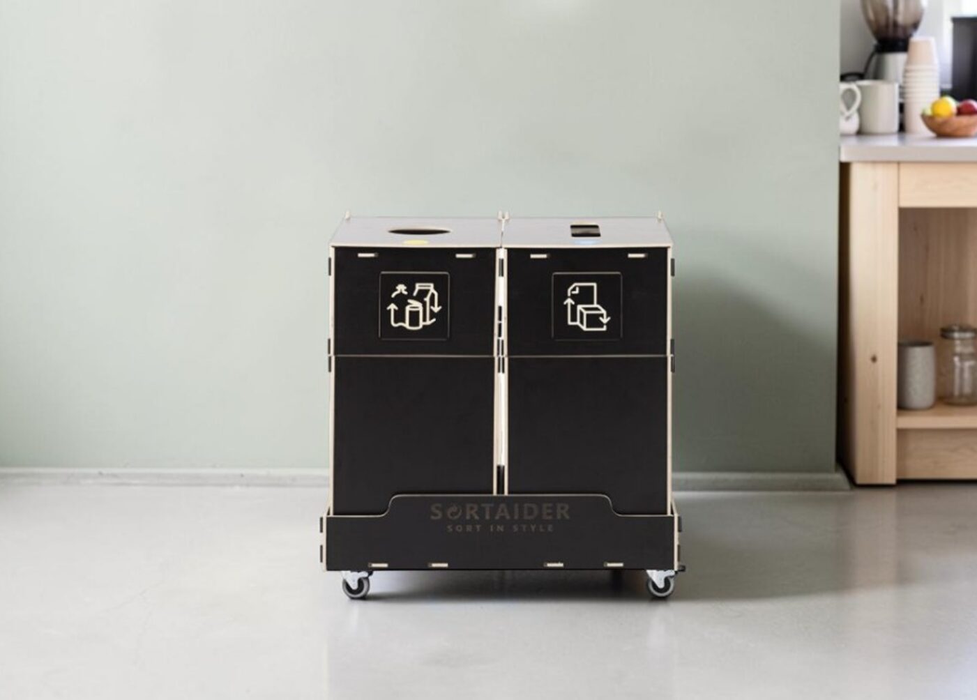 Office Pantry Recycling Bin for Waste Sorting in office pantries, staff kitchens and break areas.