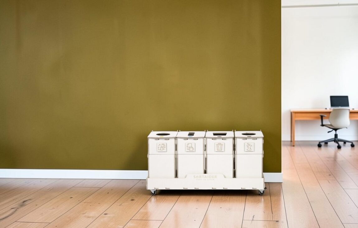 Open Office Recycling Bin for Waste Sorting in open offices, shared workspaces and collaborative areas.