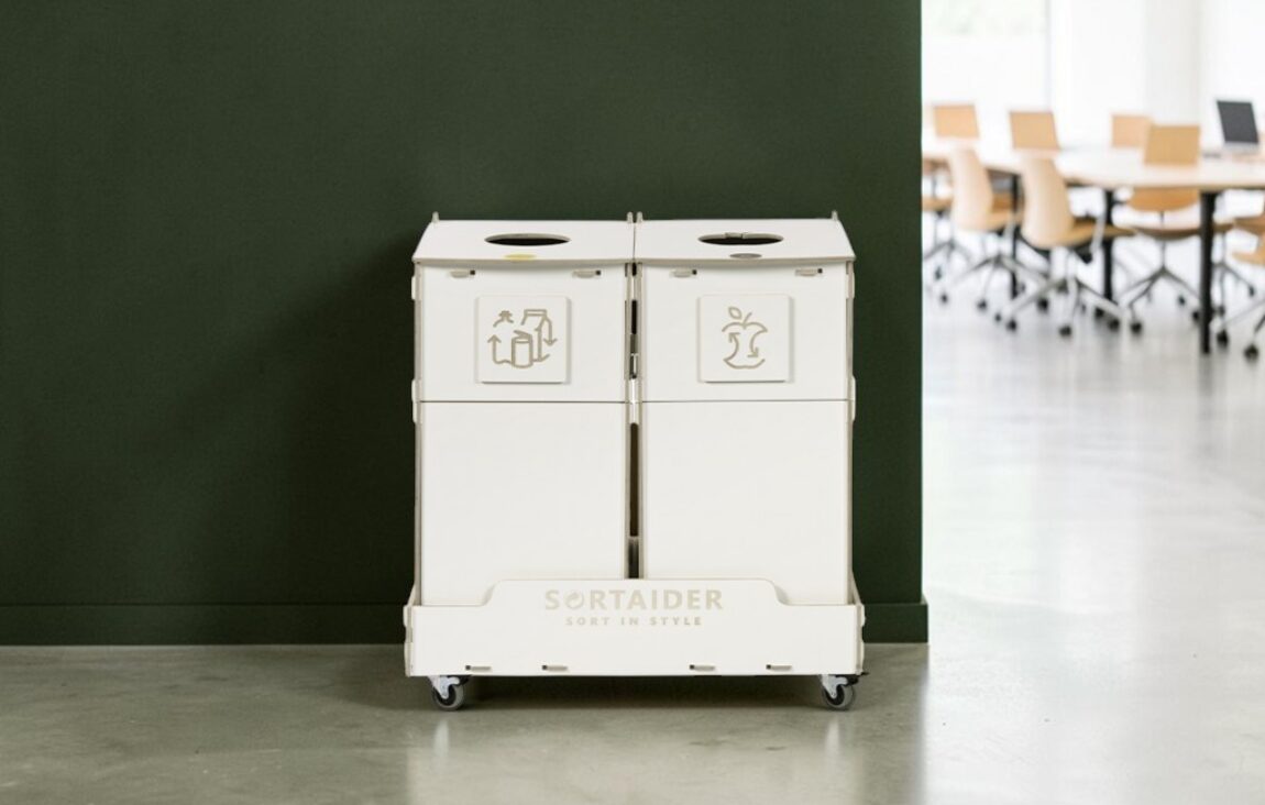 Open-Plan Office Recycling Bin for Waste Sorting in open-plan offices, collaborative workspaces and shared offices.