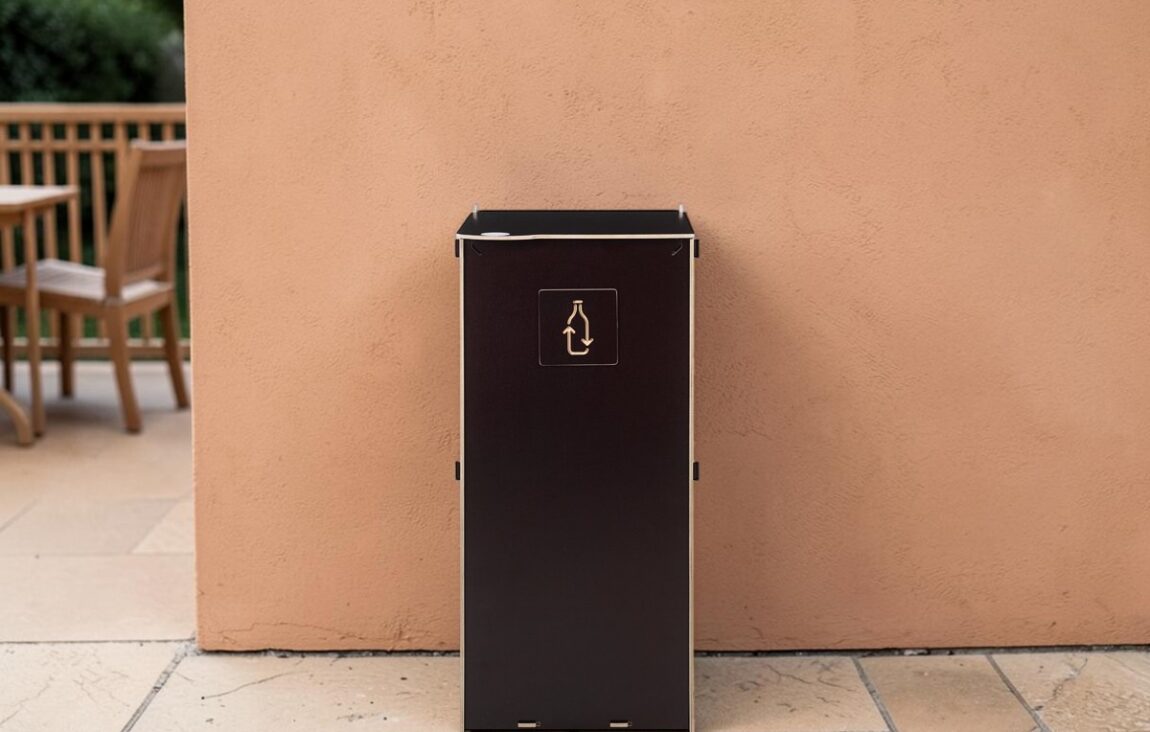 Patio Waste Bin for Waste Collection on patios, terraces and outdoor living spaces.