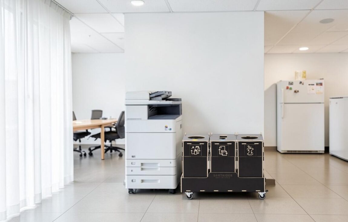 Printer Room Recycling Bin for efficient waste sorting in printer rooms, copy areas and document processing spaces.