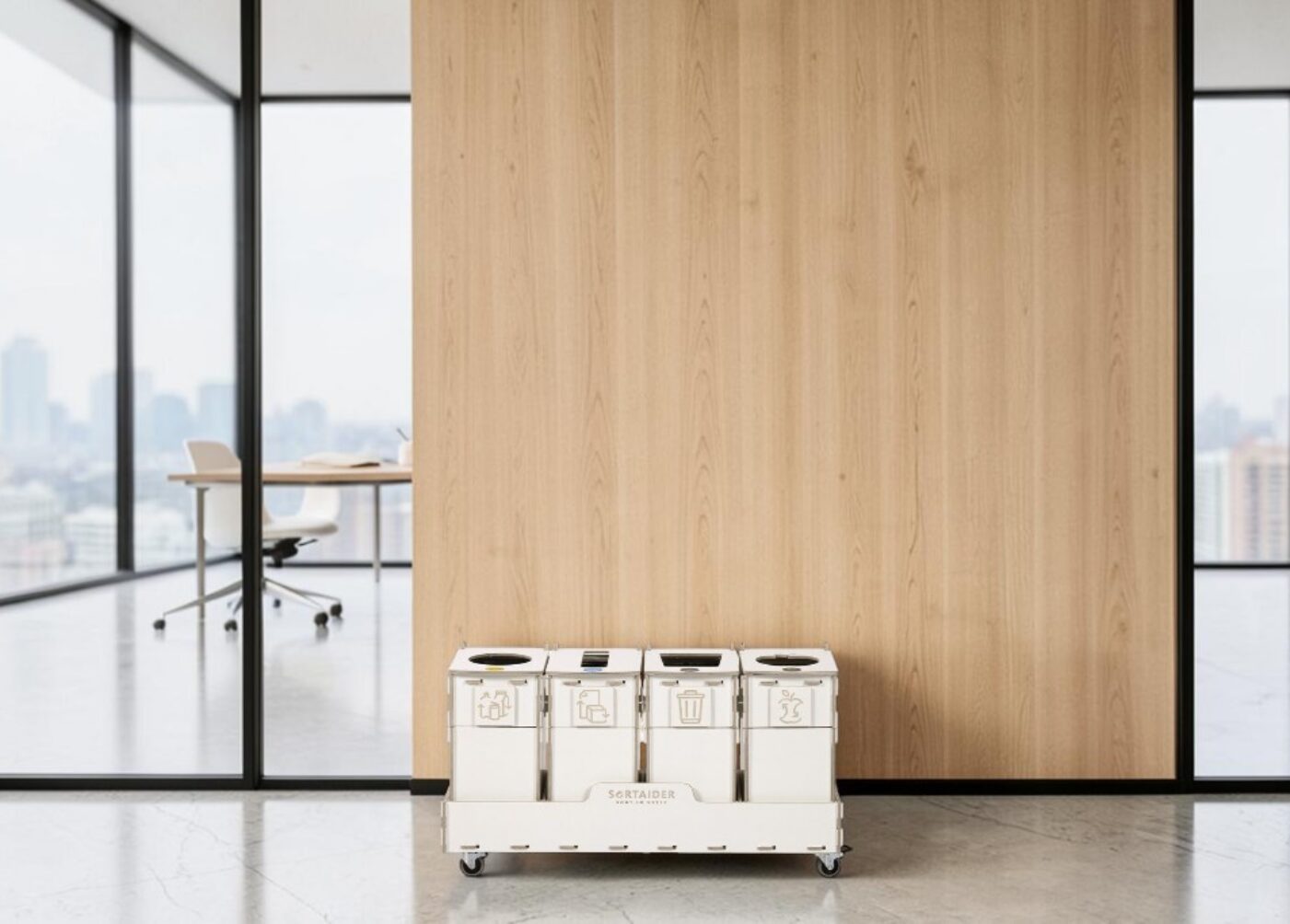 Private Office Recycling Bin for efficient waste sorting in private offices, executive workspaces and professional office environments.