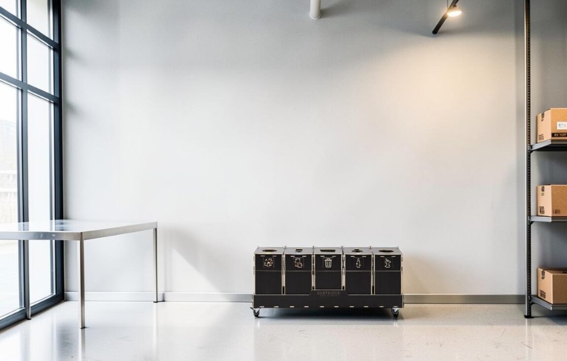Storage Room Recycling Bin for waste sorting in storage rooms, supply areas and inventory spaces.
