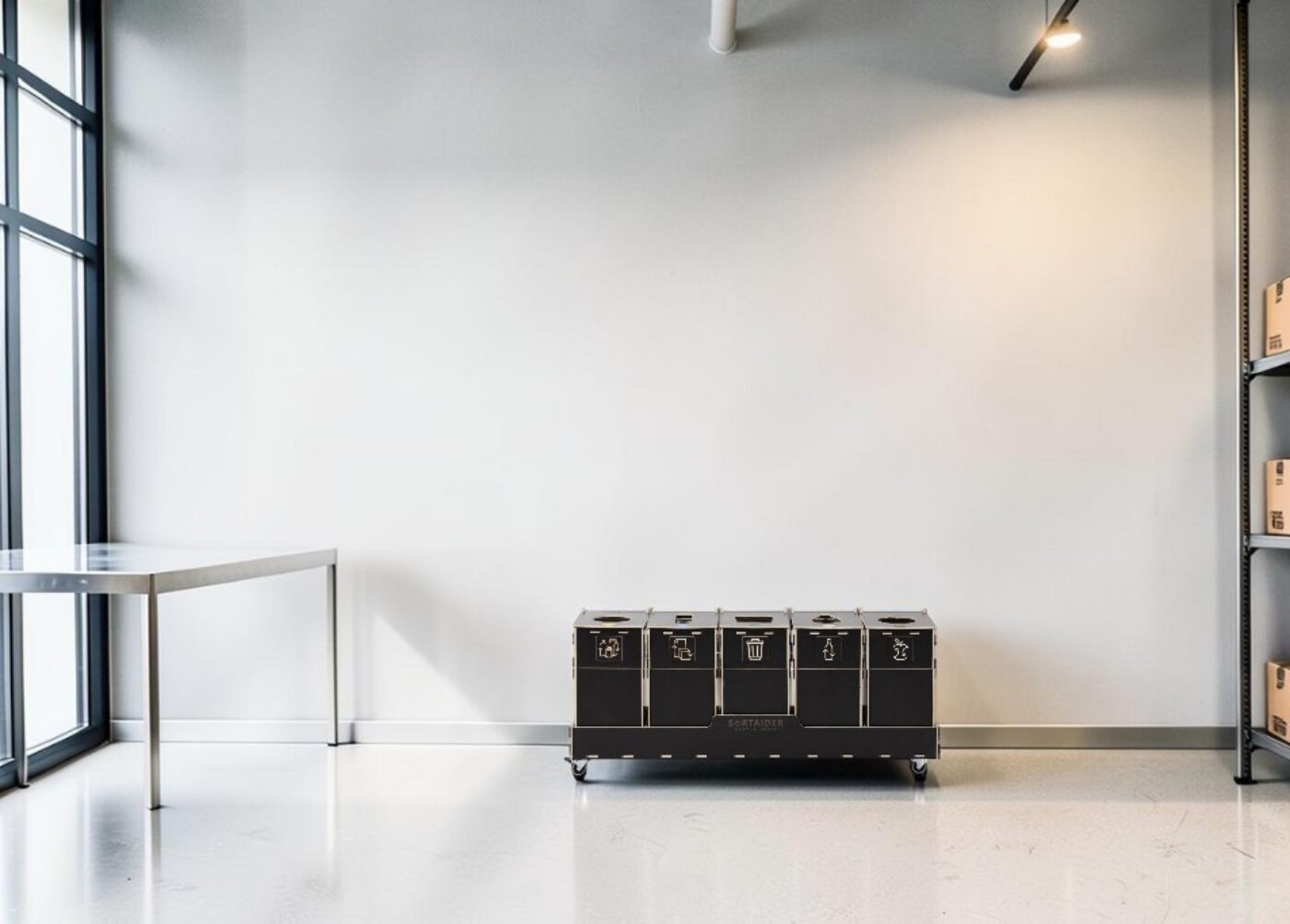 Storage Room Recycling Bin for waste sorting in storage rooms, supply areas and inventory spaces.