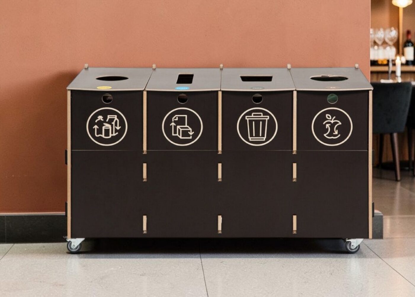 Restaurant Recycling Bin for Waste Sorting in modern restaurants and hospitality environments.