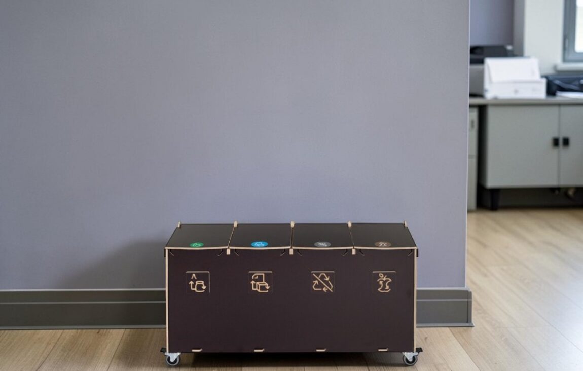 School Office Recycling Bin for Waste Sorting in school offices, administration areas and educational facilities.