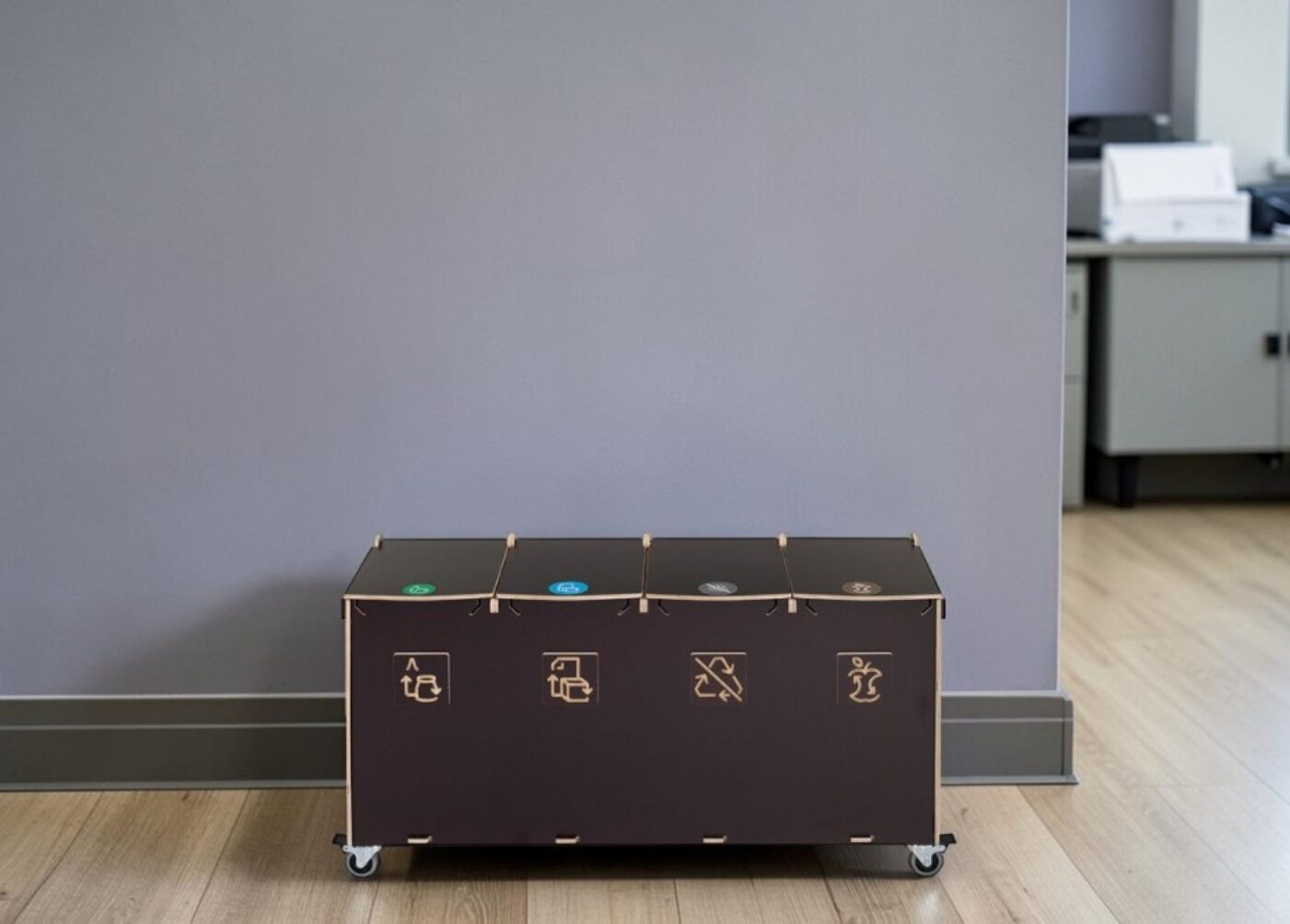 School Office Recycling Bin for Waste Sorting in school offices, administration areas and educational facilities.