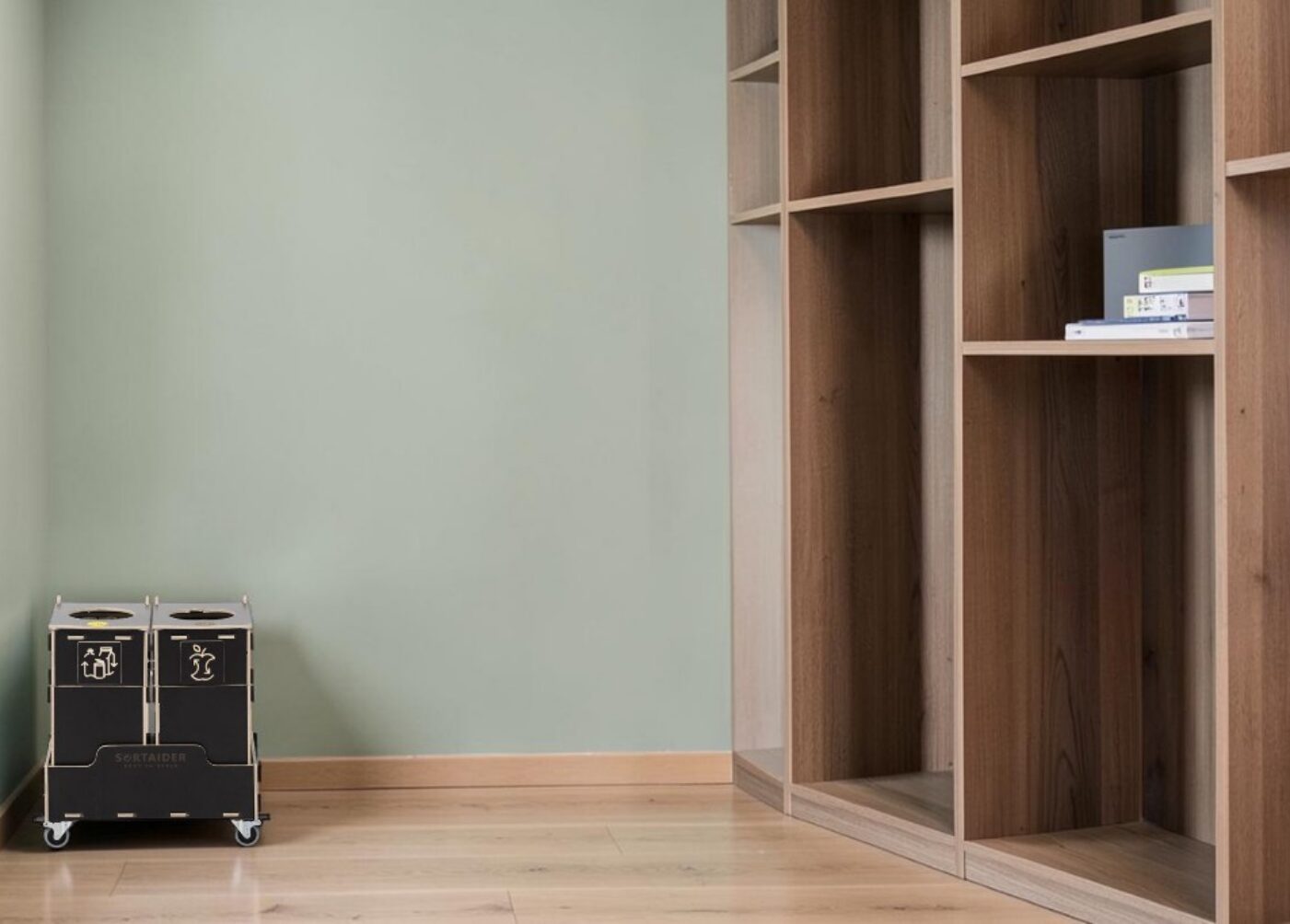 Small Office Recycling Bin for Waste Sorting in small offices, private workspaces and compact workplaces.