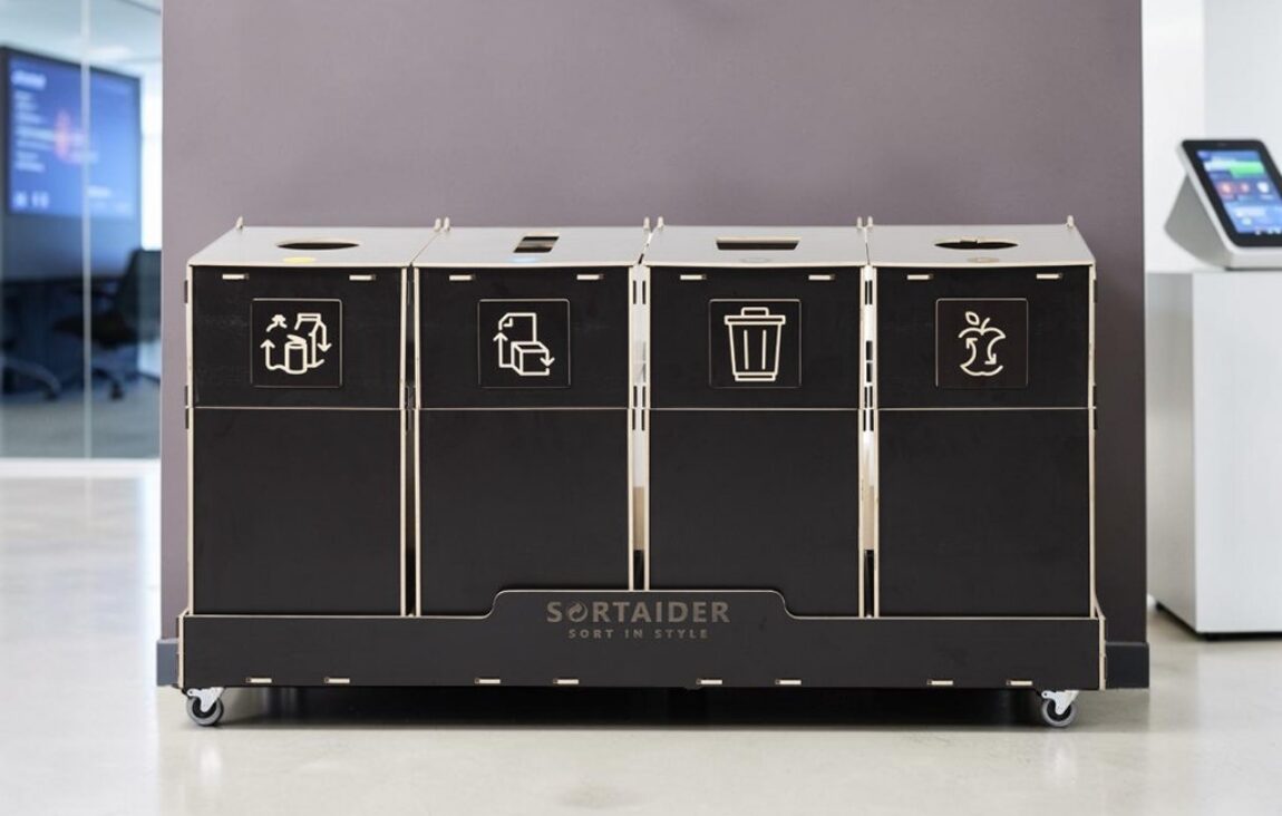 Smart Office Recycling Bin for Waste Sorting in smart offices, connected workplaces and technology-driven environments.
