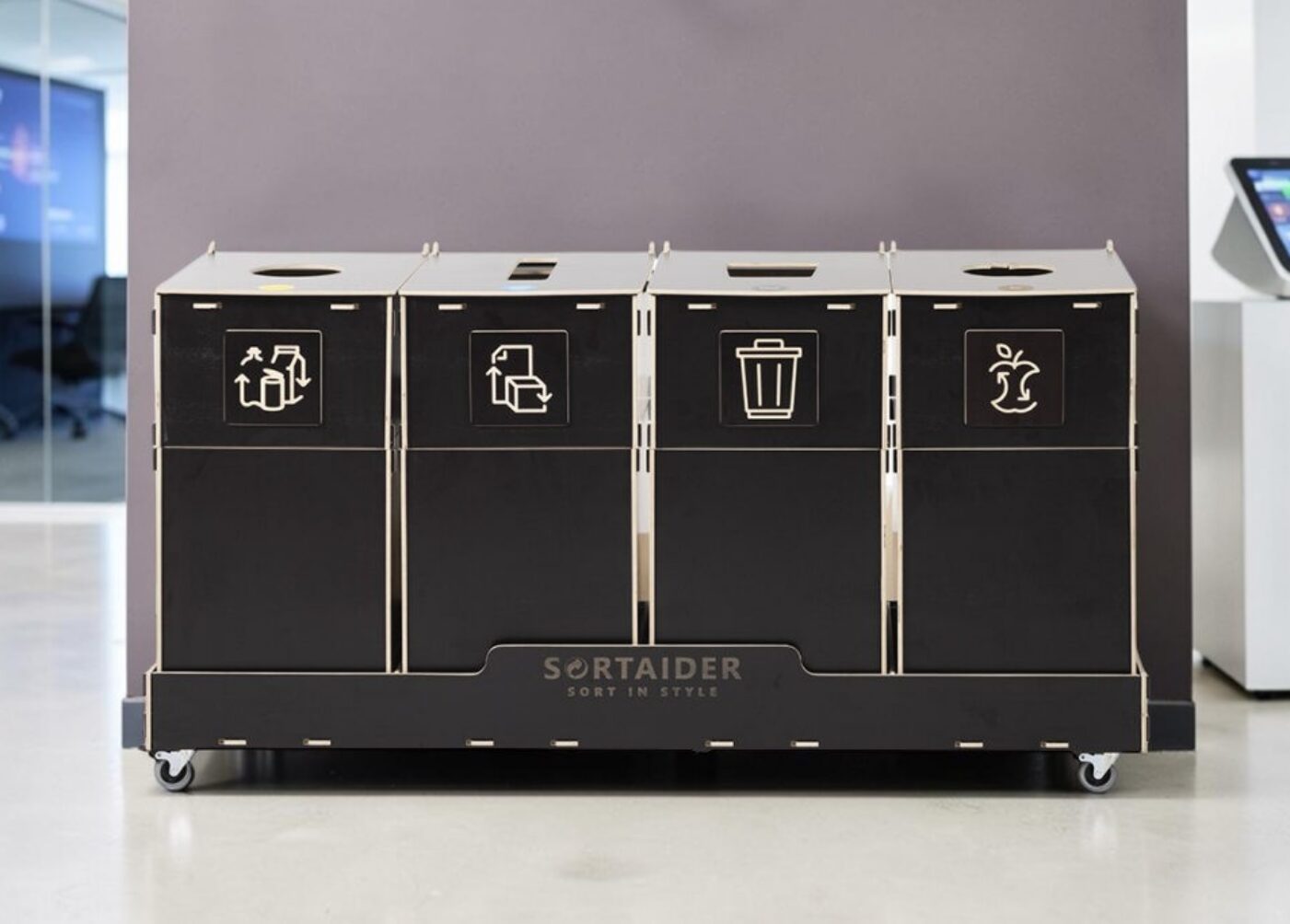 Smart Office Recycling Bin for Waste Sorting in smart offices, connected workplaces and technology-driven environments.