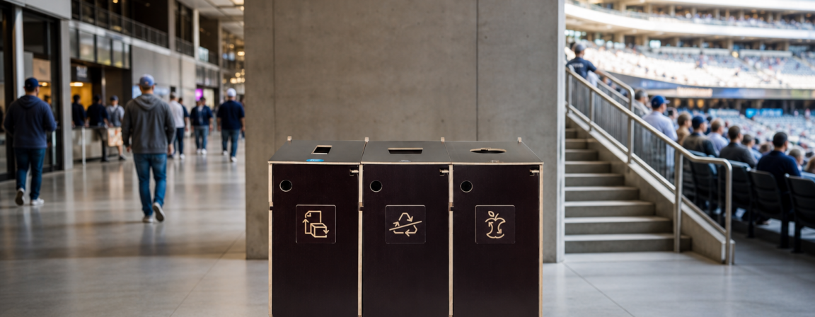 Stadium recycling station