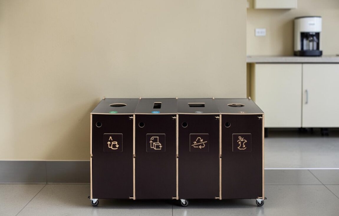Staff Break Room Recycling Bin for Waste Sorting in healthcare staff lounges and hospital break rooms.