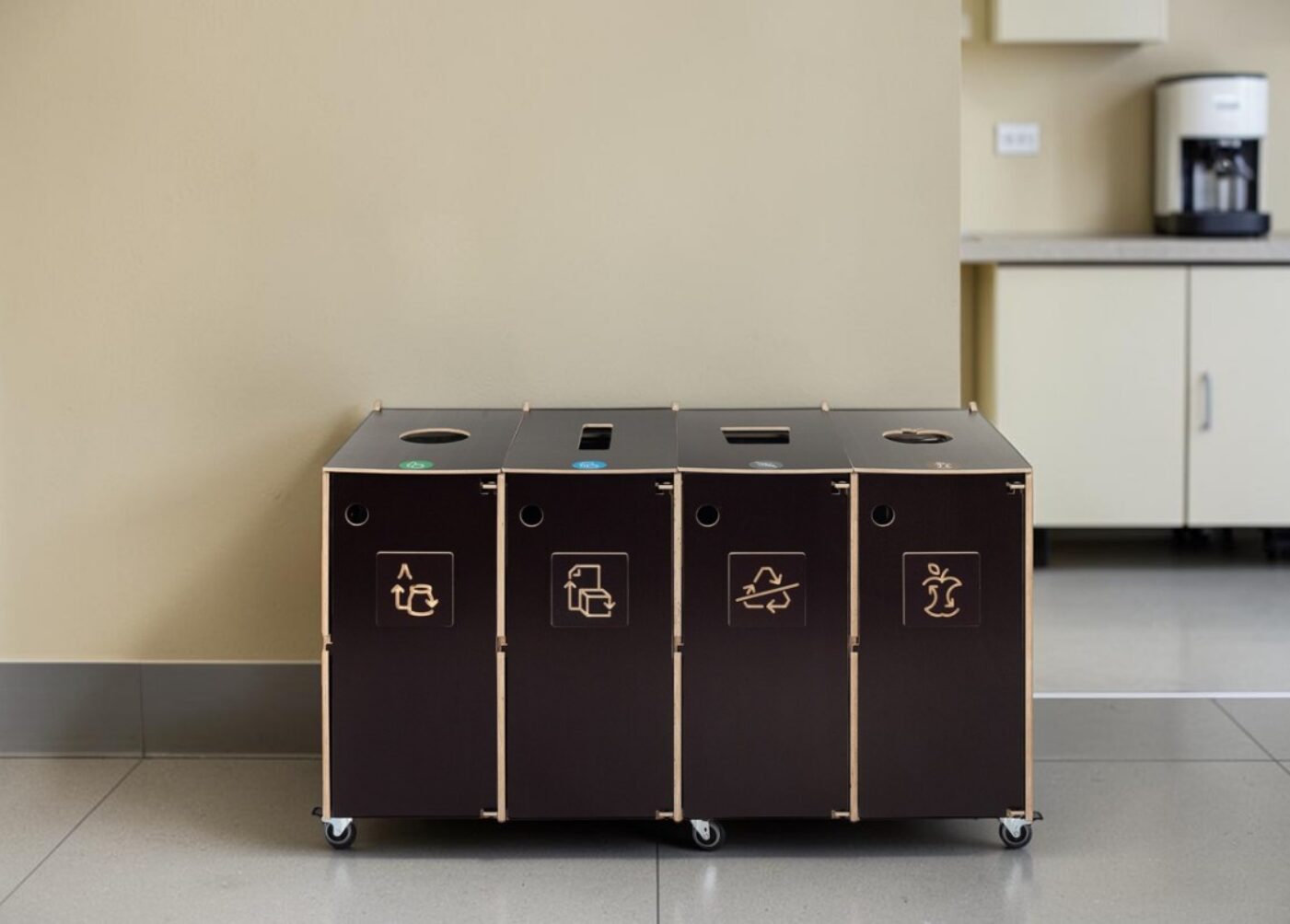 Staff Break Room Recycling Bin for Waste Sorting in healthcare staff lounges and hospital break rooms.