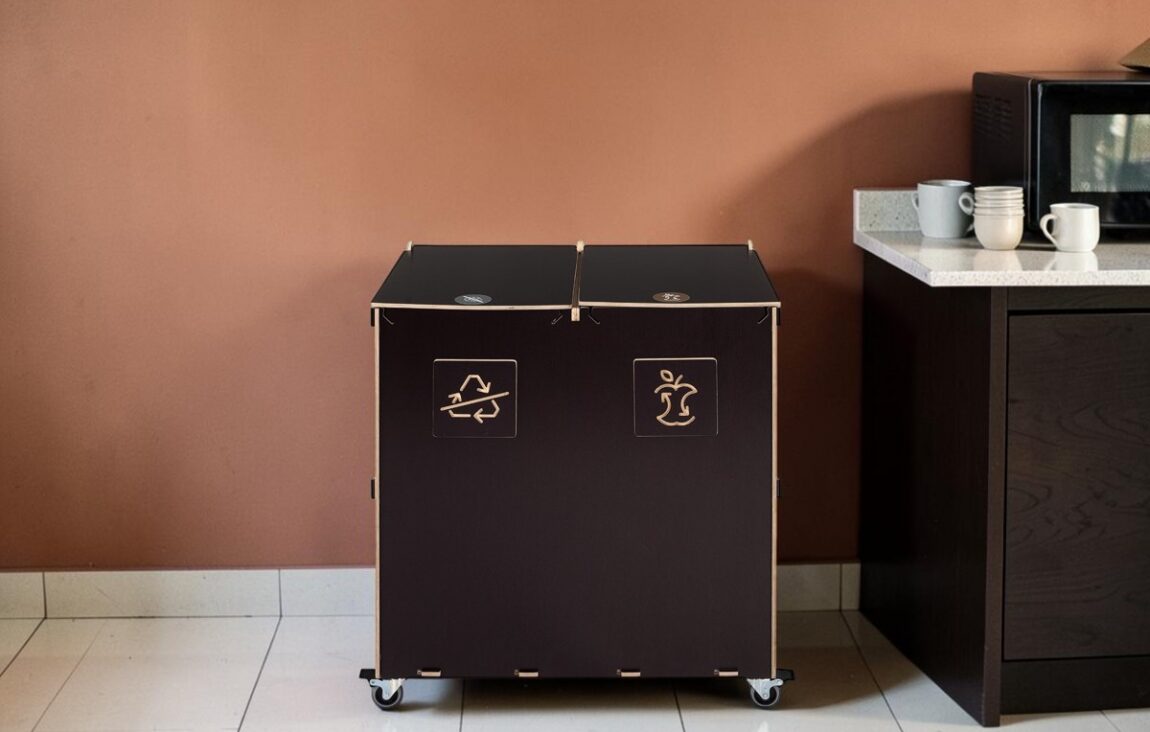 Student Accommodation Recycling Bin for Waste Sorting in student accommodation, residence halls and shared living areas.