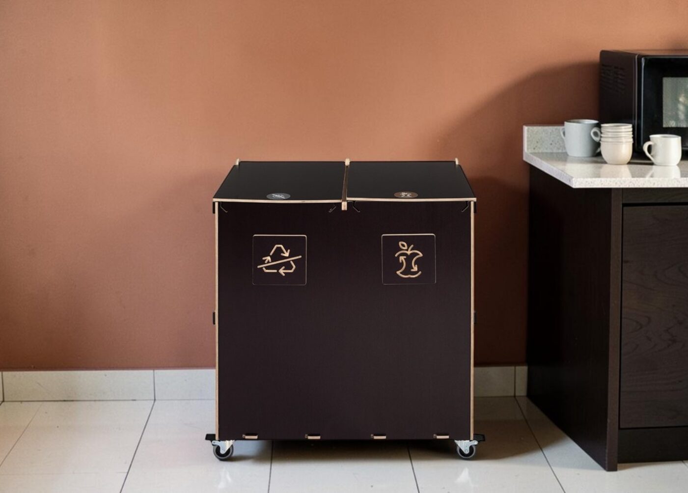 Student Accommodation Recycling Bin for Waste Sorting in student accommodation, residence halls and shared living areas.