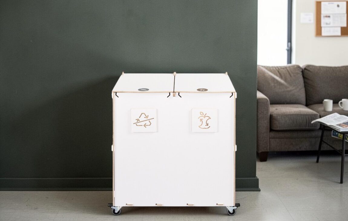 Study Room Recycling Bin for Waste Sorting in study rooms, learning spaces and educational facilities.