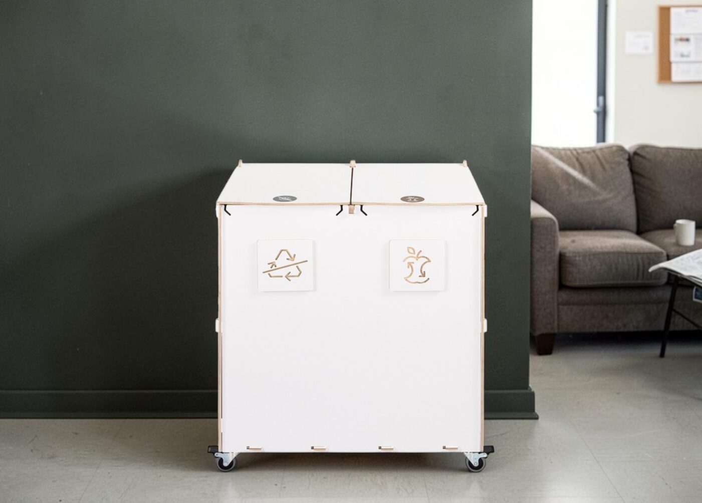 Study Room Recycling Bin for Waste Sorting in study rooms, learning spaces and educational facilities.