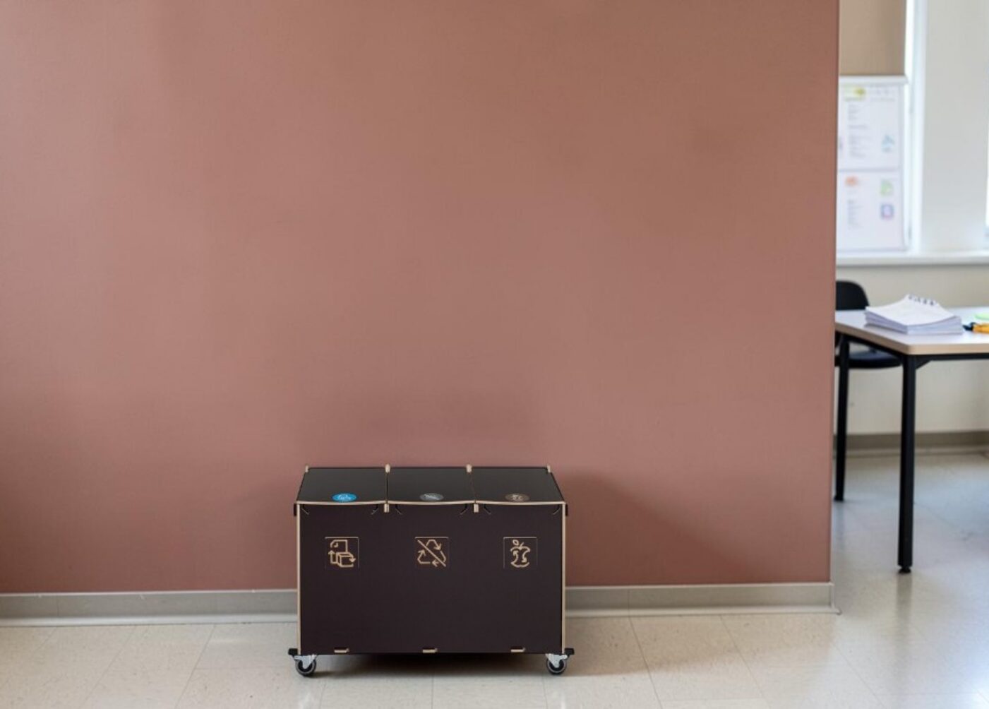 Teachers' Lounge Recycling Bin for Waste Sorting in teachers' lounges, school staff areas and education facilities.