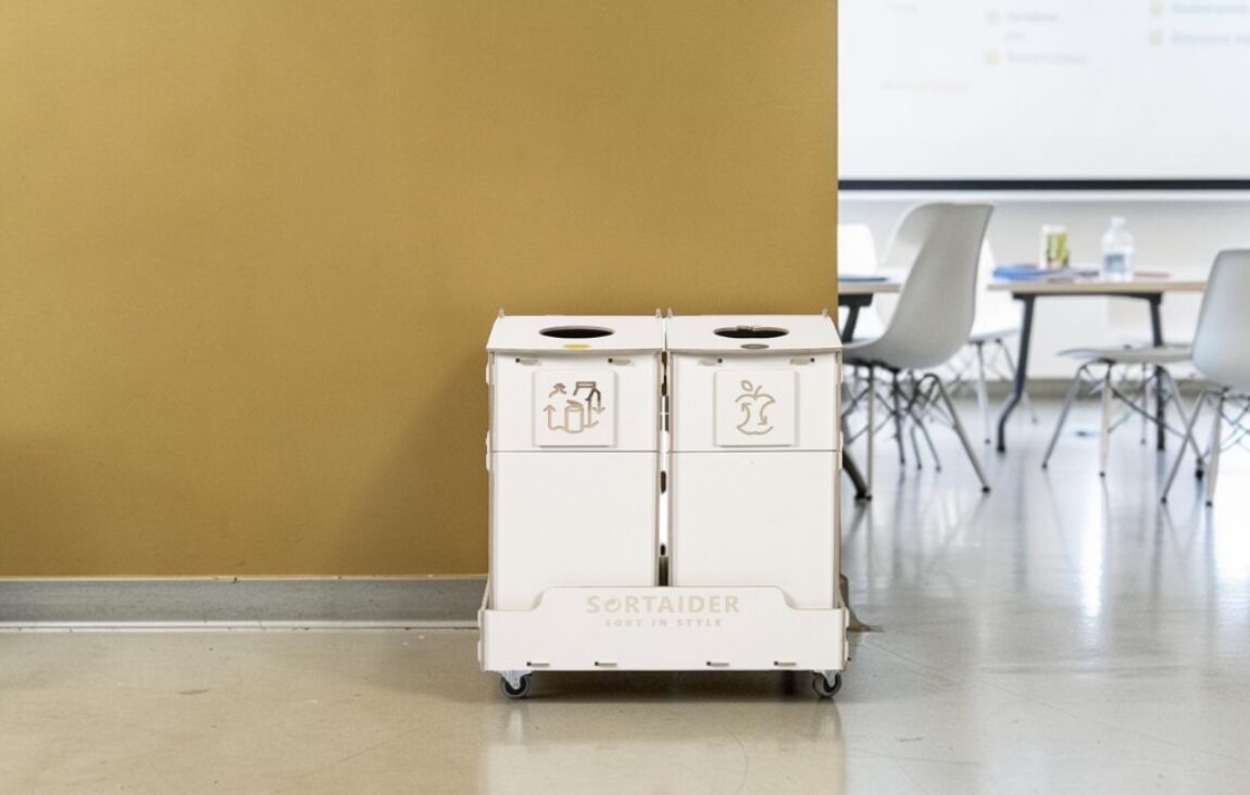 Training Room Recycling Bin for Waste Sorting in training rooms, learning spaces and staff education areas.