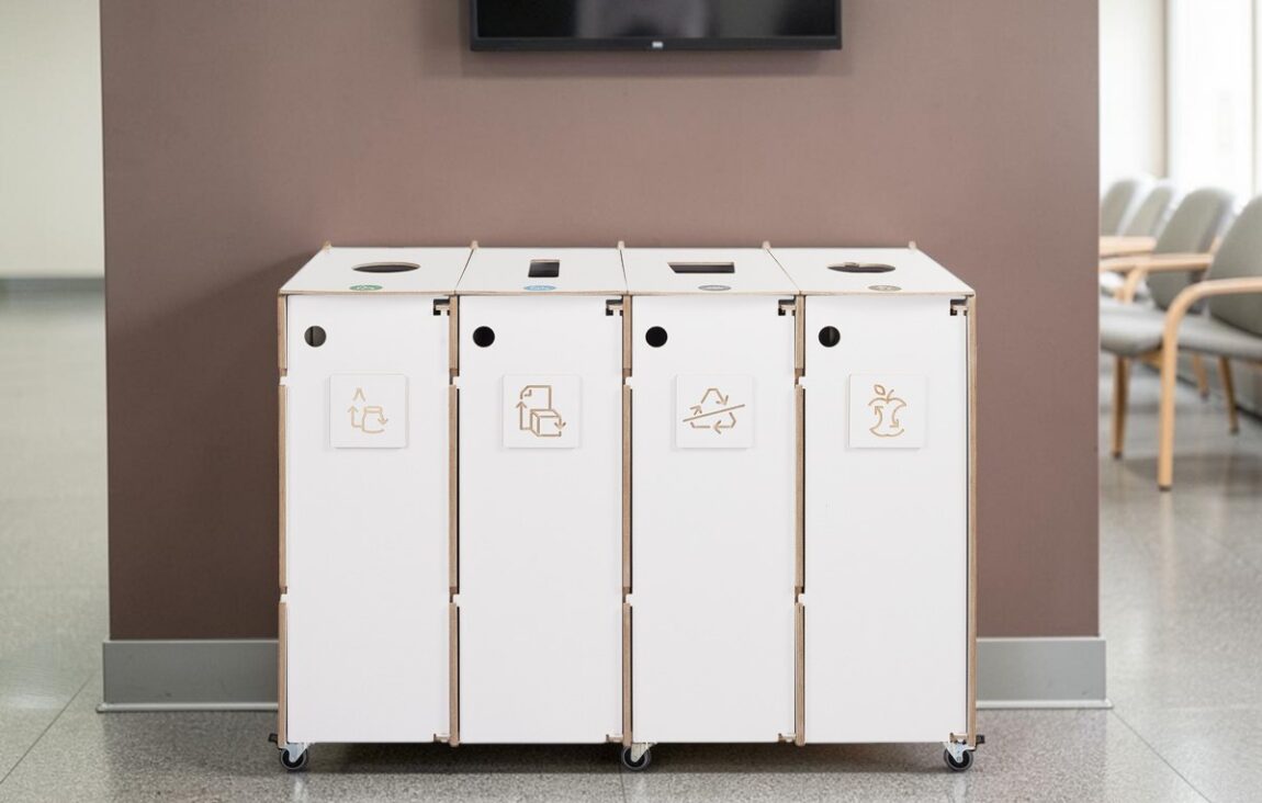Waiting Area Recycling Bin for Waste Sorting in healthcare waiting areas and medical facilities.