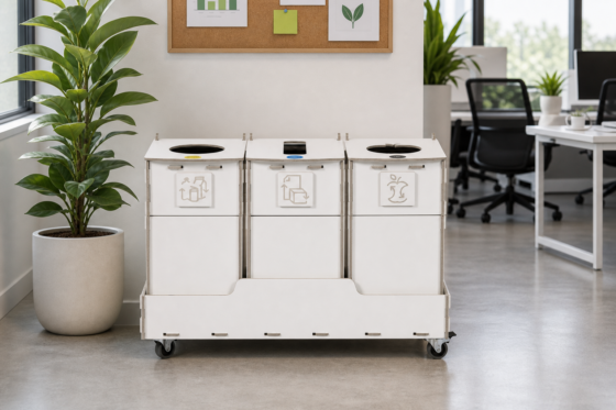Workplace recycling station
