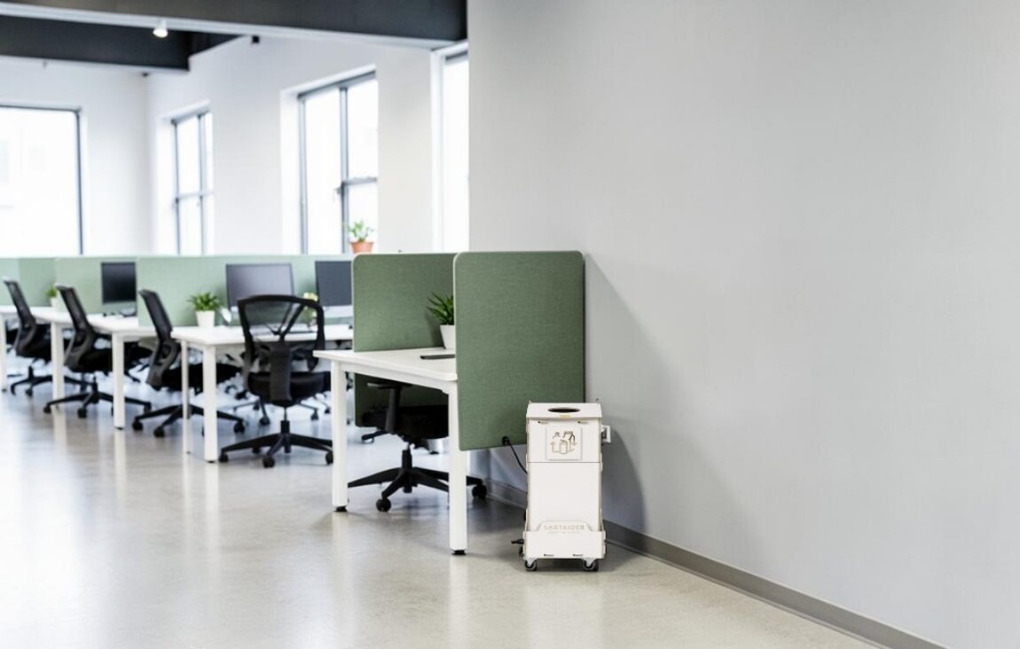 Workstation Recycling Bin for efficient waste sorting at individual workstations, office desks and professional work environments.