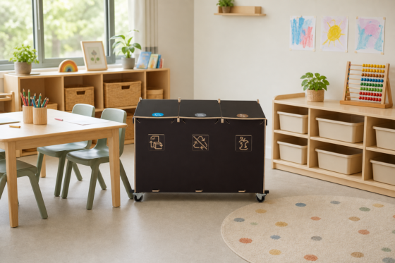 Classroom recycling station