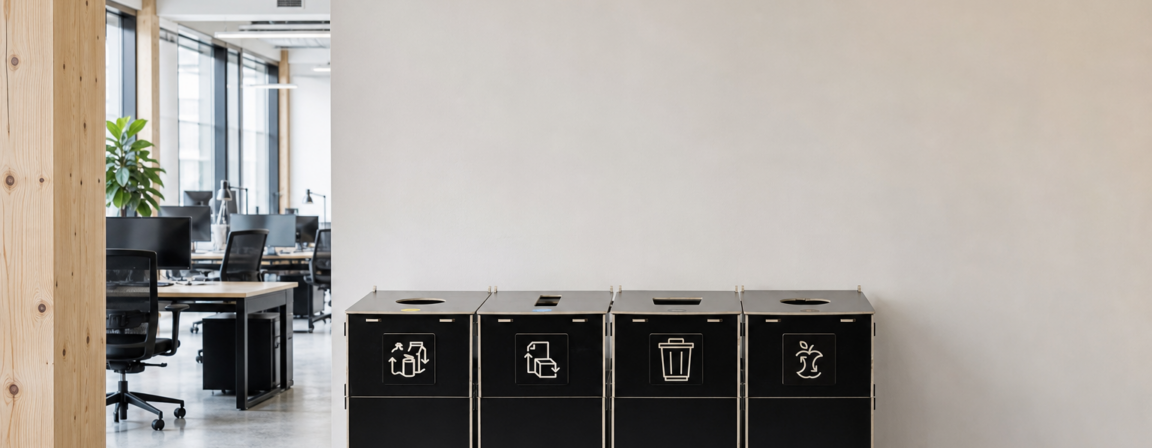 Centralized office recycling station