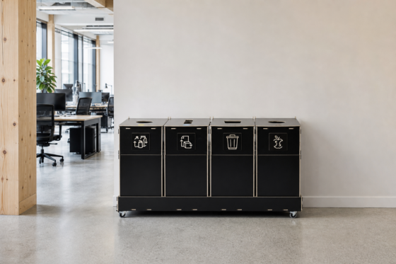 Centralized office recycling station