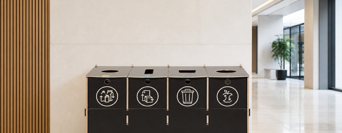 Modular recycling bin containers