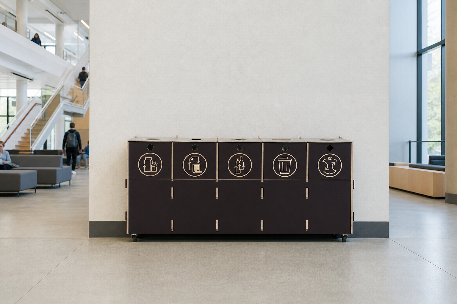 Källsorteringssystem på ett universitet
