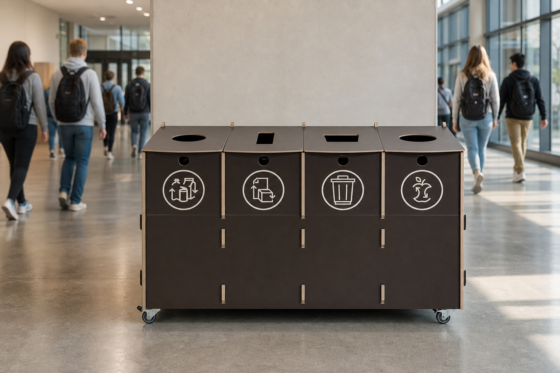 University recycling station
