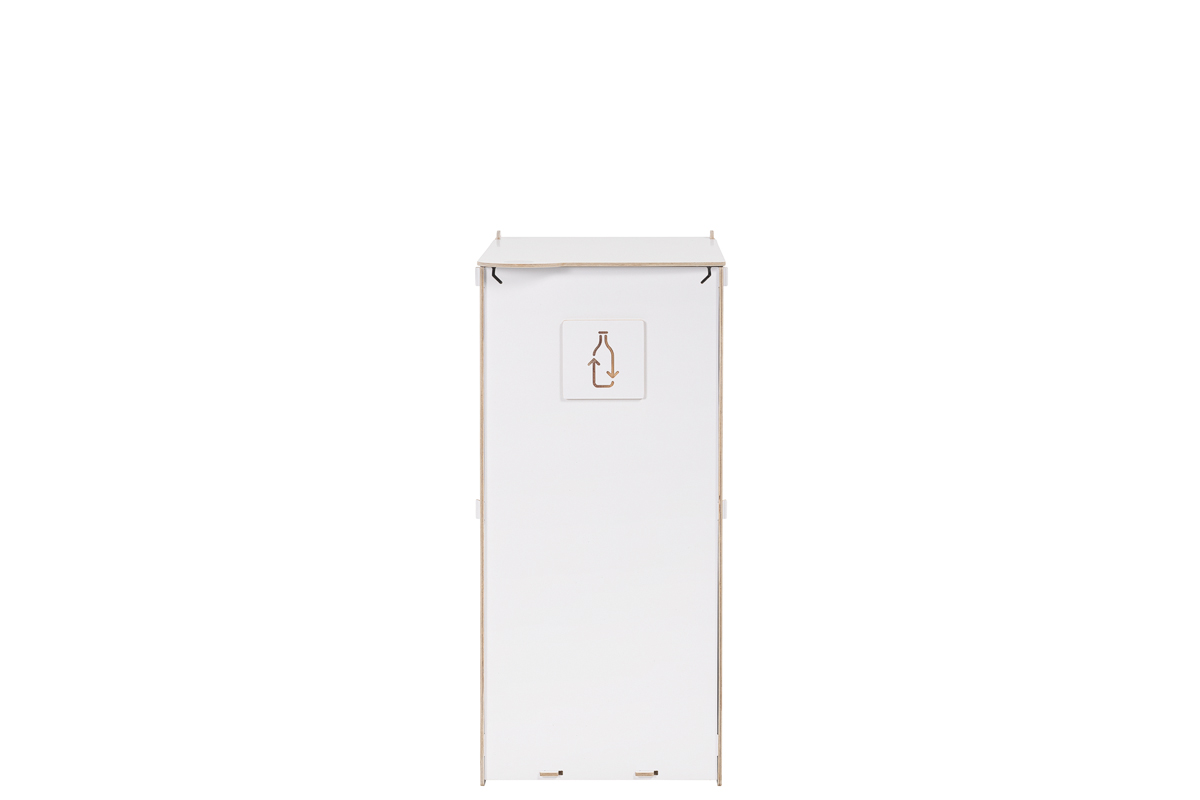 Cestino per rifiuti Sort 1 × 120 l bianco