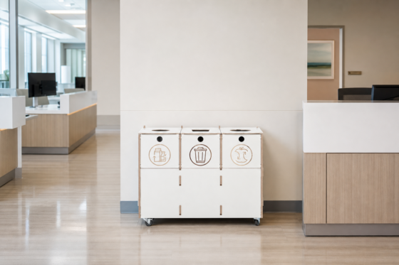 Hospital recycling station