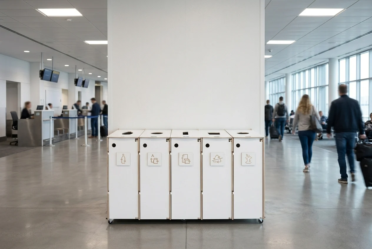 Jednostka do recyklingu w strefie gate'ów