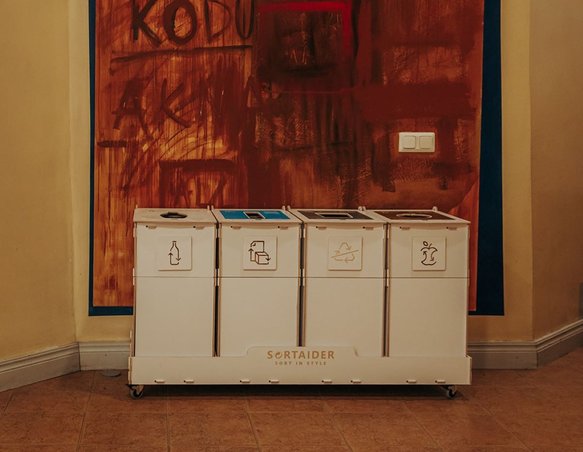 Kosze do segregacji z pokrywami – Fibeno