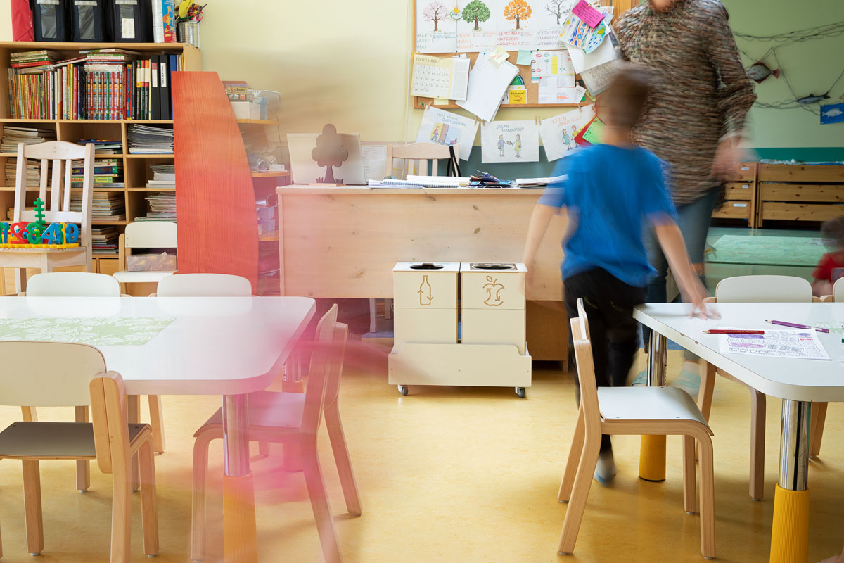 Poubelles pour salles d’activités – École maternelle